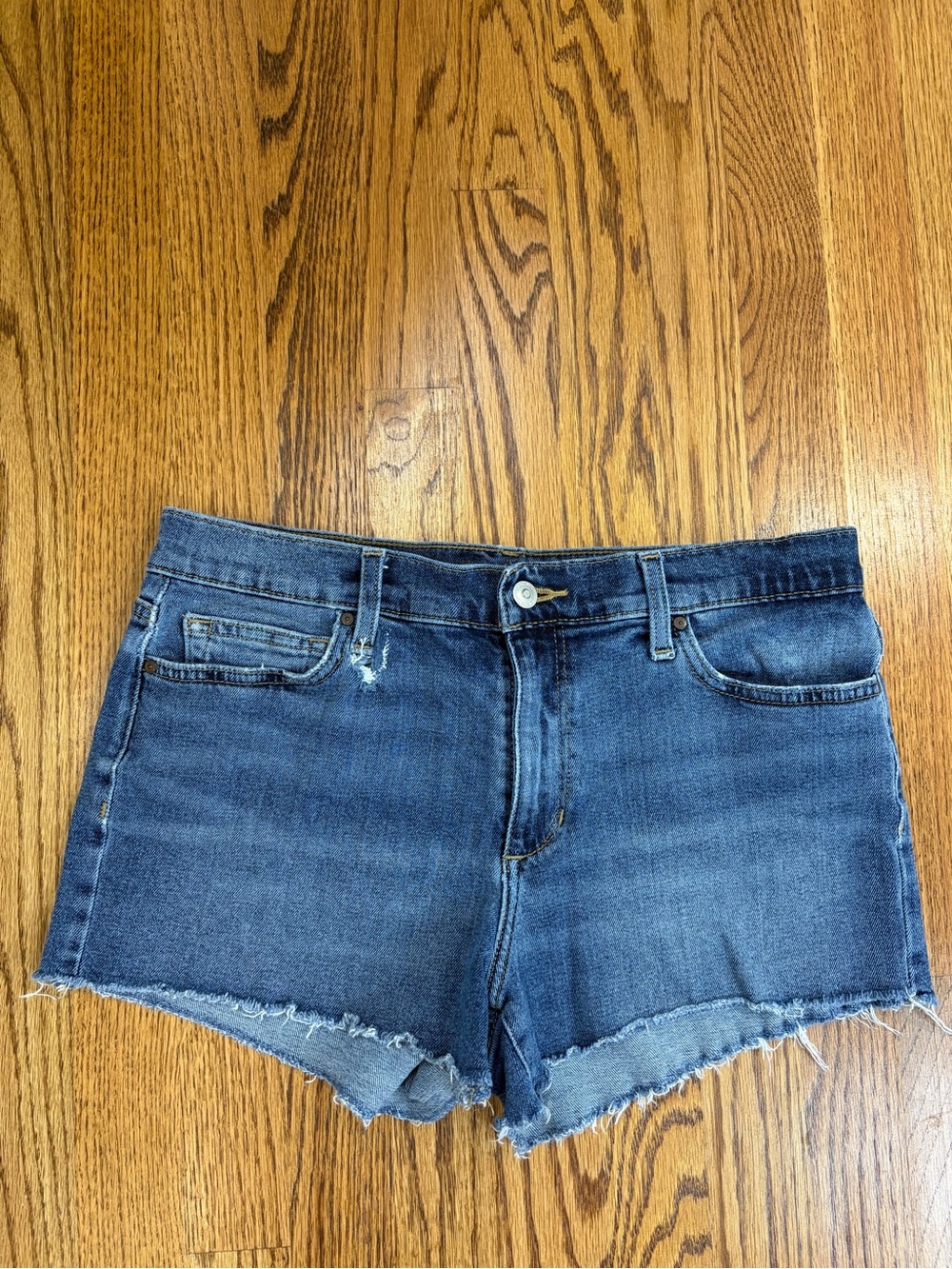 Joe's Jeans 2.5" Dark Blue Distressed Denim Cutoff Shorts (30)